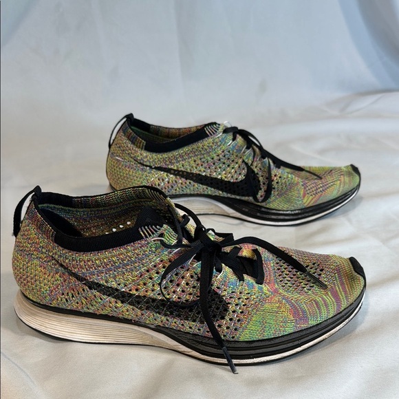 Nike 2012 Flyknit Racer Multicolor 1.0 sz 8, Preowned,  Black Tongue VERY RARE - Picture 8 of 11